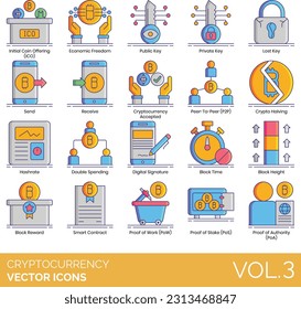 Cryptocurrency Icons icon, bitcoin, sign, vector, currency, finance, cryptocurrency, symbol, coin, payment, money, exchange, crypto, blockchain, business, technology, set, digital, illustration