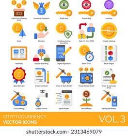 Cryptocurrency Icons icon, bitcoin, sign, vector, currency, finance, cryptocurrency, symbol, coin, payment, money, exchange, crypto, blockchain, business, technology, set, digital, illustration