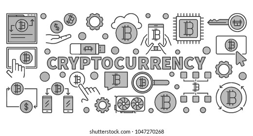 Cryptocurrency icons set