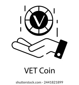 Cryptocurrency Industry Icons in Line Style 


