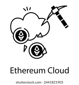 Cryptocurrency Industry Icons in Line Style 

