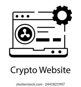 Cryptocurrency Industry Icons in Line Style 


