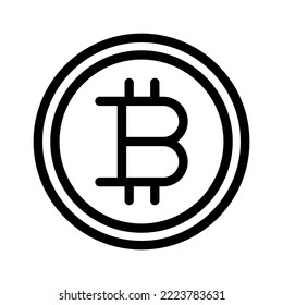 gráfico vectorial de icono de línea criptodivisa