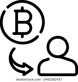 cryptocurrency line icon illustration vector