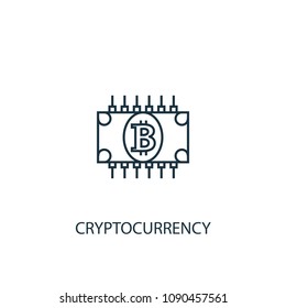 Cryptocurrency Line icon. Simple element illustration. Cryptocurrency symbol design from Cryptocurrency collection. Can be used in web and mobile.