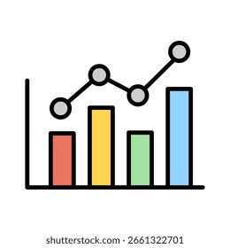 Icono de color lineal de criptomoneda Ilustración vectorial