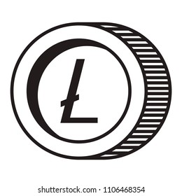 cryptocurrency litecoin coin isolated icon