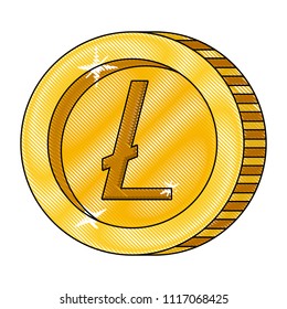 cryptocurrency litecoin coin isolated icon