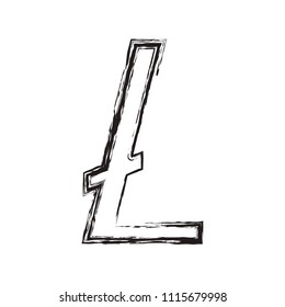 cryptocurrency litecoin symbol isolated icon