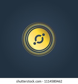 Cryptocurrency logo concept. Gold coin concept. Vector. ICON logo.