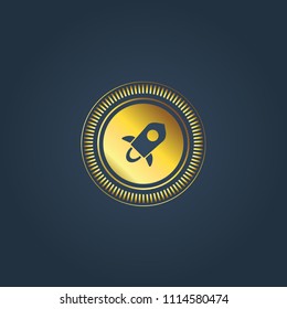 Cryptocurrency logo concept. Gold coin concept. Vector. Stellar logo.