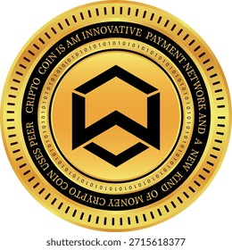 Dibujos del logotipo de la criptomoneda sobre fondo transparente. logotipo de la moneda wanchain-wan. Ilustraciones 3D.