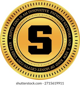 Dibujos del logotipo de la criptomoneda en el fondo transparente. el logotipo de la moneda de la arena-caja de arena. Ilustraciones 3D.