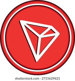 Dibujos del logotipo de la criptomoneda sobre fondo transparente. logotipo de la moneda de tron-trx. Ilustraciones 3D.