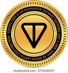 Dibujos del logotipo de la criptomoneda sobre fondo transparente. logotipo de la moneda de toncoin-ton. Ilustraciones 3D.