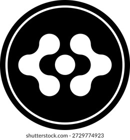 Cryptocurrency logo drawings on transparent background. Artificial Superintelligence Alliance-fet coin logo. 3D illustrations.