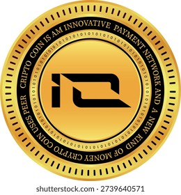 Cryptocurrency logo drawings on transparent background. io.net-io  coin logo. 3D illustrations.