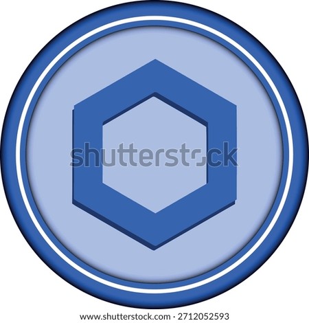 Cryptocurrency logo drawings on transparent background. chainlink-link coin logo. 3D illustrations.