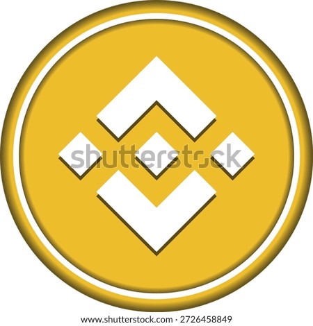 Cryptocurrency logo drawings on transparent background. binance coin-bnbcoin logo. 3D illustrations.