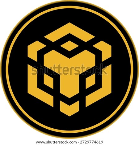 Cryptocurrency logo drawings on transparent background. binance coin-bnbcoin logo. 3D illustrations.