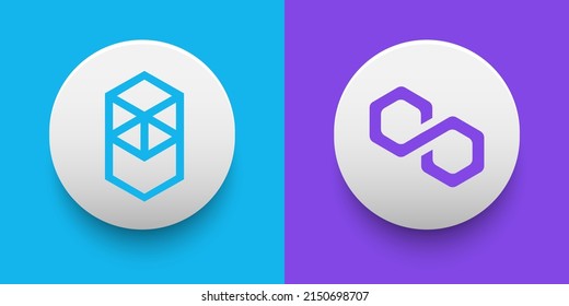 Cryptocurrency Logo Fantom Ftm Polygon Matic Stock Vector (Royalty Free ...