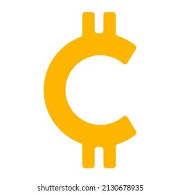 Cryptocurrency Logo Vector Illustration. Crypto Coin In Letter C Currency Format.