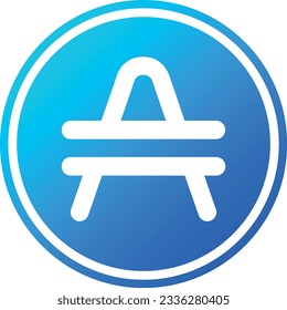 Cryptocurrency logos in blue circle. amp coin vector illustrations. 3d illustrations.