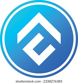 Cryptocurrency logos in blue circle. conflux-cfx coin vector illustrations. 3d illustrations.