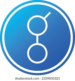 Cryptocurrency logos in blue circle. vector logo images. 3d illustrations.