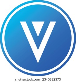 Cryptocurrency logos in blue circle. vector logo images. 3d illustrations.