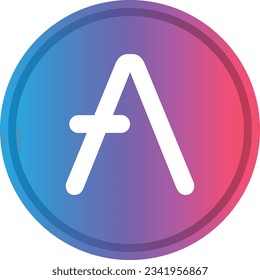 Cryptocurrency logos in colorful circle. vector logo images. 3d illustrations.
