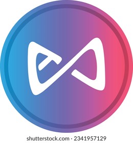 Cryptocurrency logos in colorful circle. vector logo images. 3d illustrations.