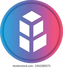 Logotipos de criptografía en círculo colorido. imágenes de logotipo vectorial. 3 quinquies ilustraciones.