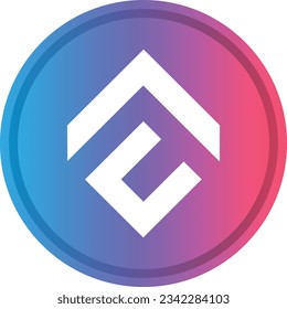 Cryptocurrency logos in colorful circle. vector logo images. 3d illustrations.