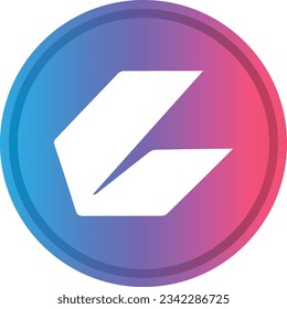 Cryptocurrency logos in colorful circle. vector logo images. 3d illustrations.