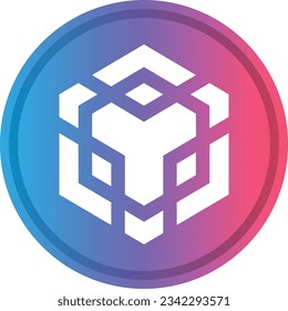 Kryptowährungslogos in buntem Kreis. Vektorlogo-Bilder. 3D-Illustrationen.
