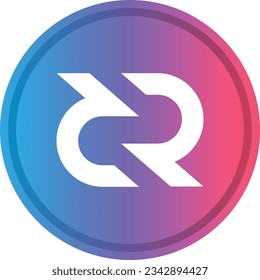 Logotipos de criptografía en círculo colorido. imágenes de logotipo vectorial. 3 quinquies ilustraciones.