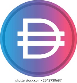 Cryptocurrency logos in colorful circle. vector logo images. 3d illustrations.