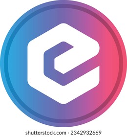 Cryptocurrency logos in colorful circle. vector logo images. 3d illustrations.