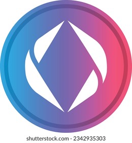 Cryptocurrency logos in colorful circle. vector logo images. 3d illustrations.