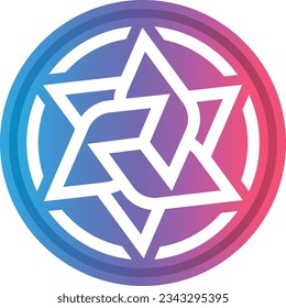 Cryptocurrency logos in colorful circle. vector logo images. 3d illustrations.