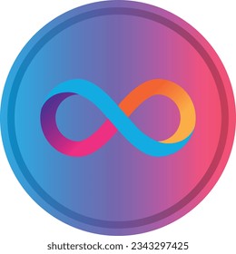 Cryptocurrency logos in colorful circle. vector logo images. 3d illustrations.