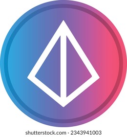 Cryptocurrency logos in colorful circle. vector logo images. 3d illustrations.