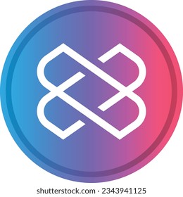 Kryptowährungslogos in buntem Kreis. Vektorlogo-Bilder. 3D-Illustrationen.