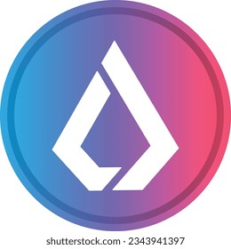 Cryptocurrency logos in colorful circle. vector logo images. 3d illustrations.