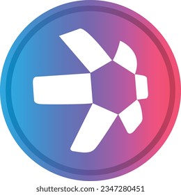 Cryptocurrency logos in colorful circle. vector logo images. 3d illustrations.