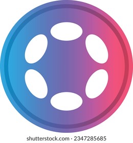 Cryptocurrency logos in colorful circle. vector logo images. 3d illustrations.