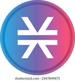 Cryptocurrency logos in colorful circle. vector logo images. 3d illustrations.