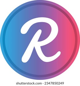 Cryptocurrency logos in colorful circle. vector logo images. 3d illustrations.
