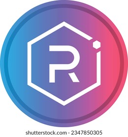 Cryptocurrency logos in colorful circle. vector logo images. 3d illustrations.